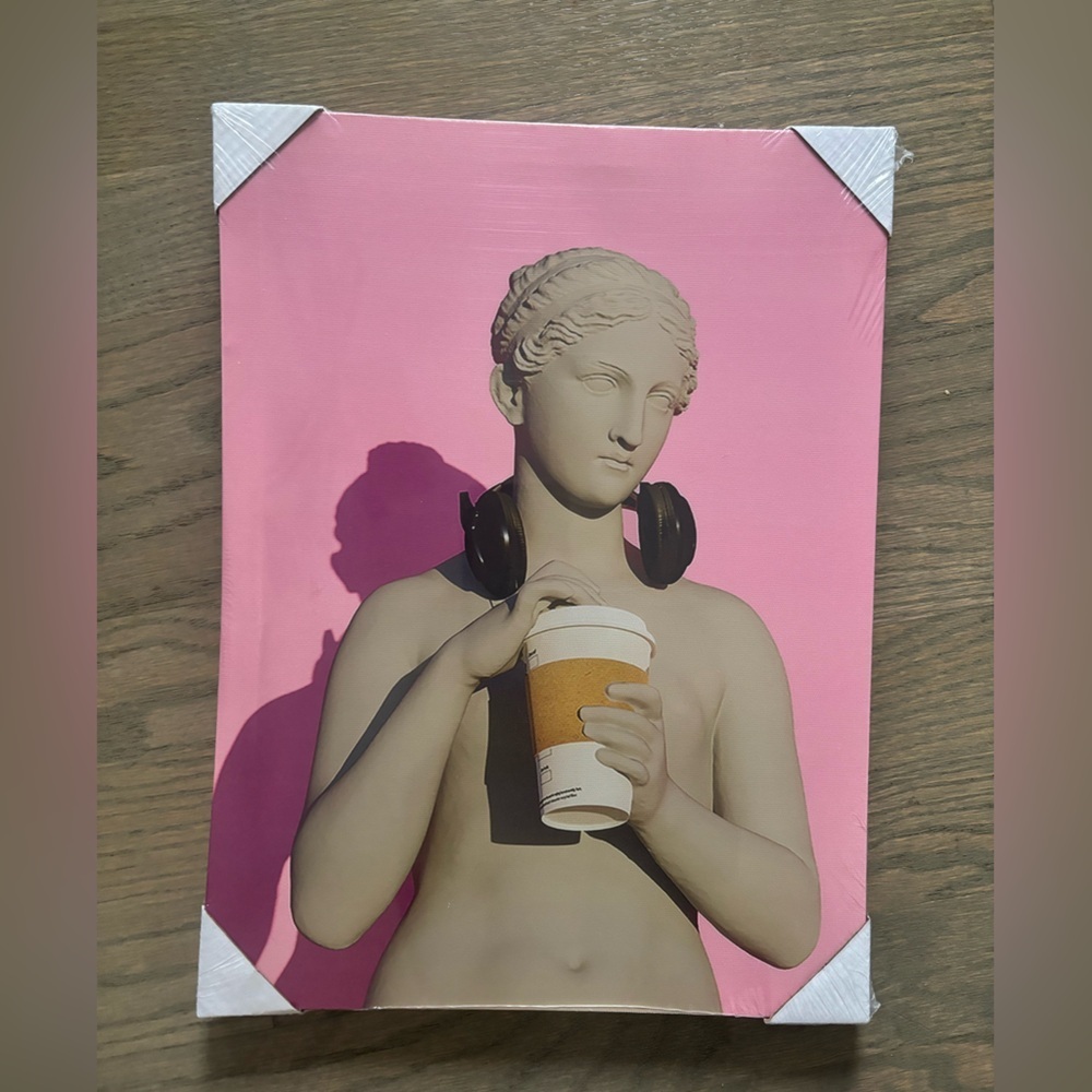 Pink Goddess Coffee Framed Wall Art Femme Girly Decor 13.25”x 10”